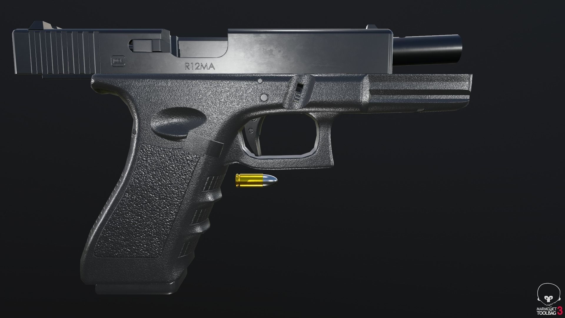 Glock 18C Low-poly 3D model_28