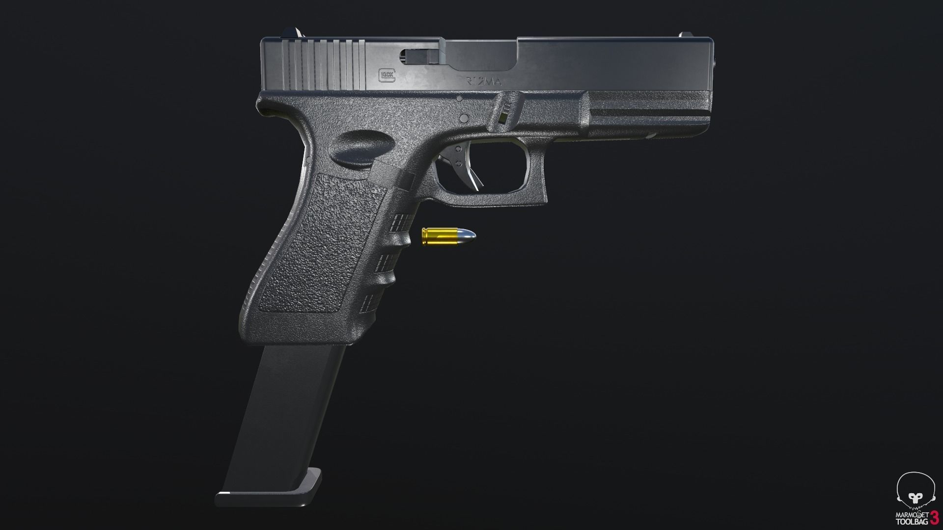 Glock 18C Low-poly 3D model_29