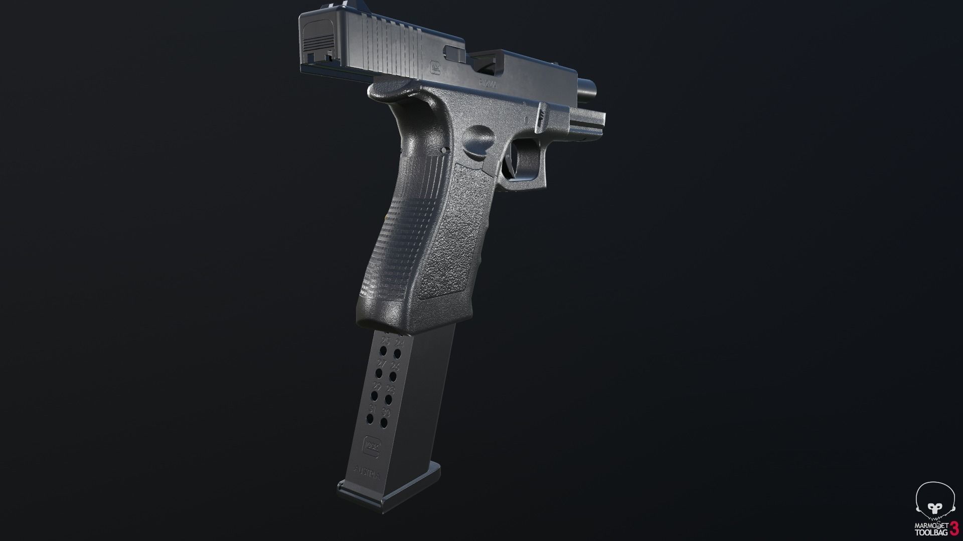 Glock 18C Low-poly 3D model_24