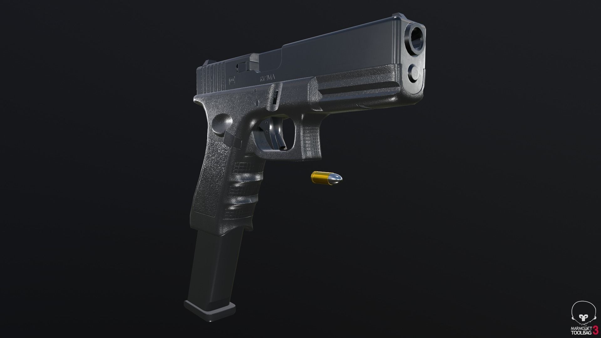 Glock 18C Low-poly 3D model_35
