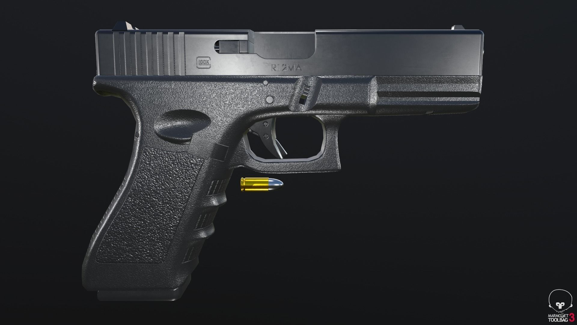 Glock 18C Low-poly 3D model_26