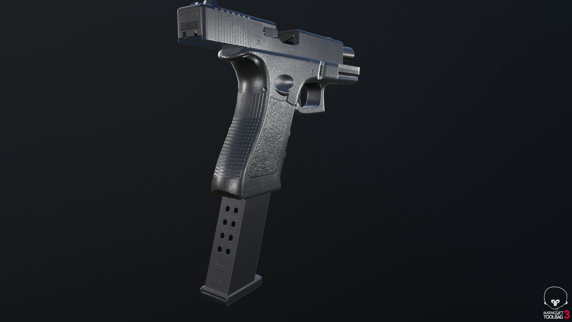 Glock 18C Low-poly 3D model_25