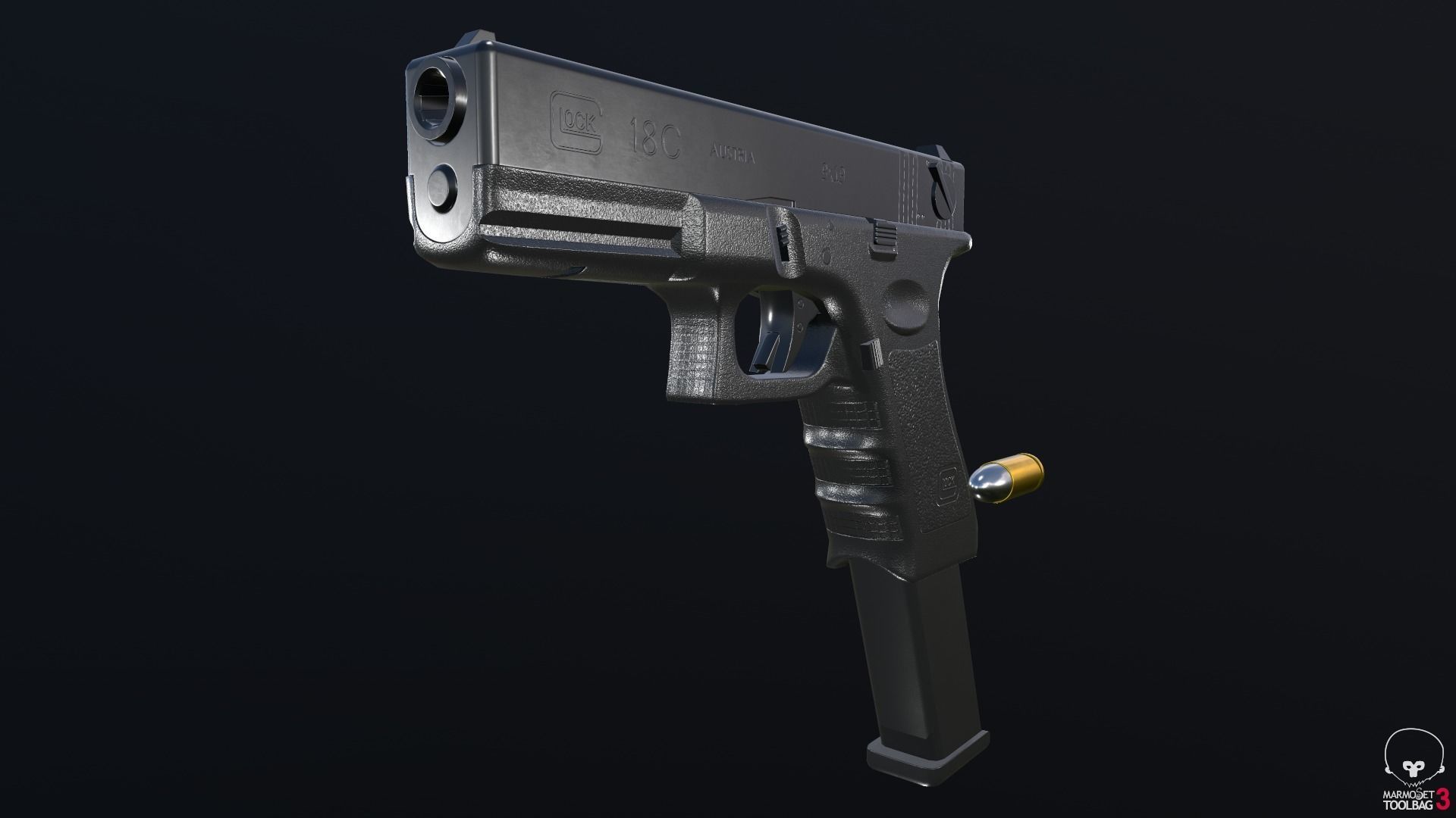 Glock 18C Low-poly 3D model_47