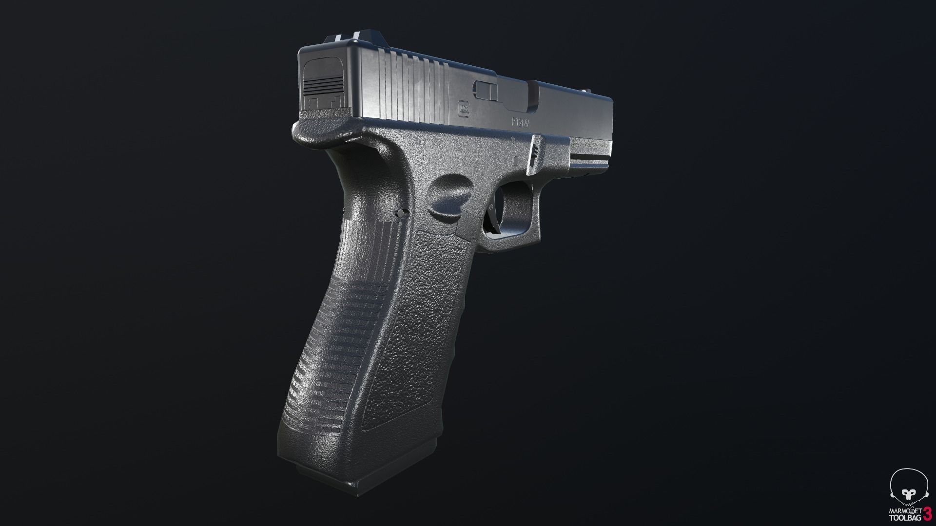Glock 18C Low-poly 3D model_20