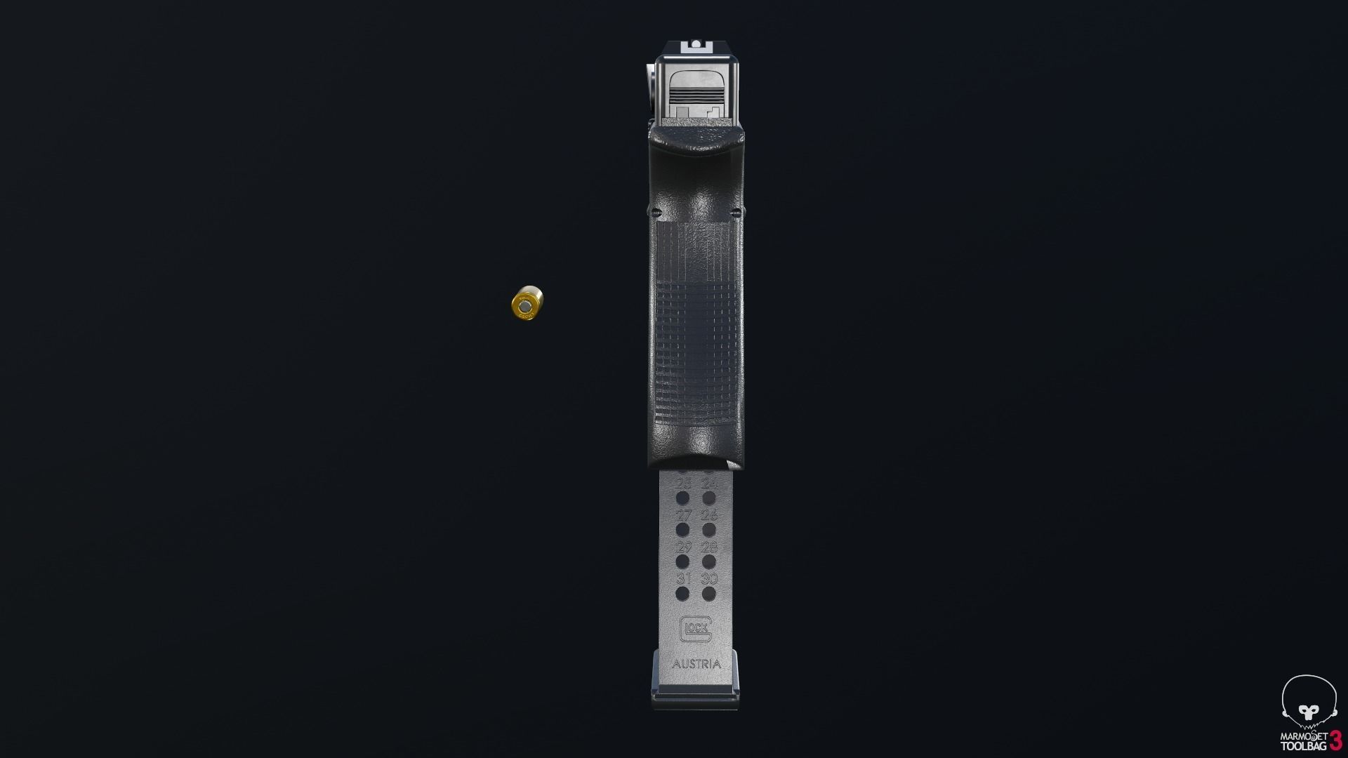 Glock 18C Low-poly 3D model_17