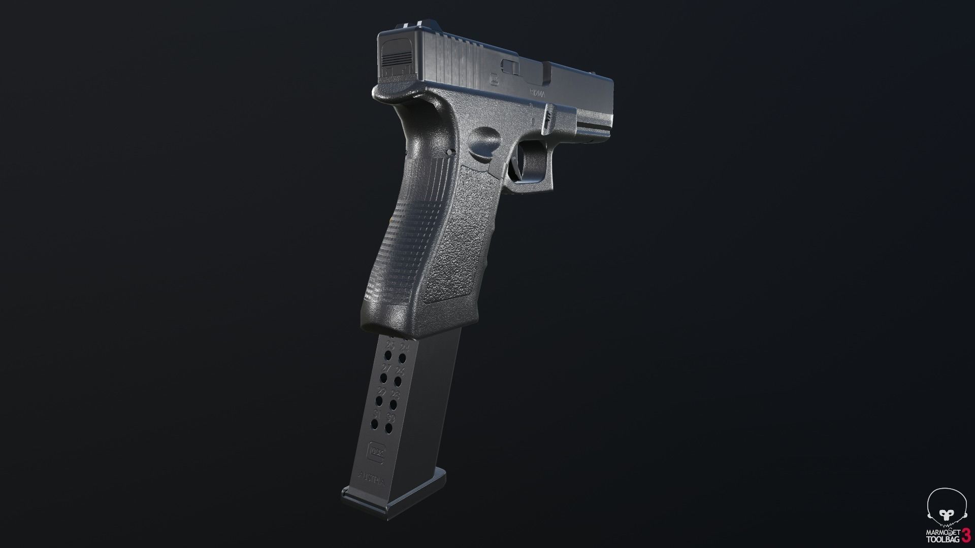 Glock 18C Low-poly 3D model_23