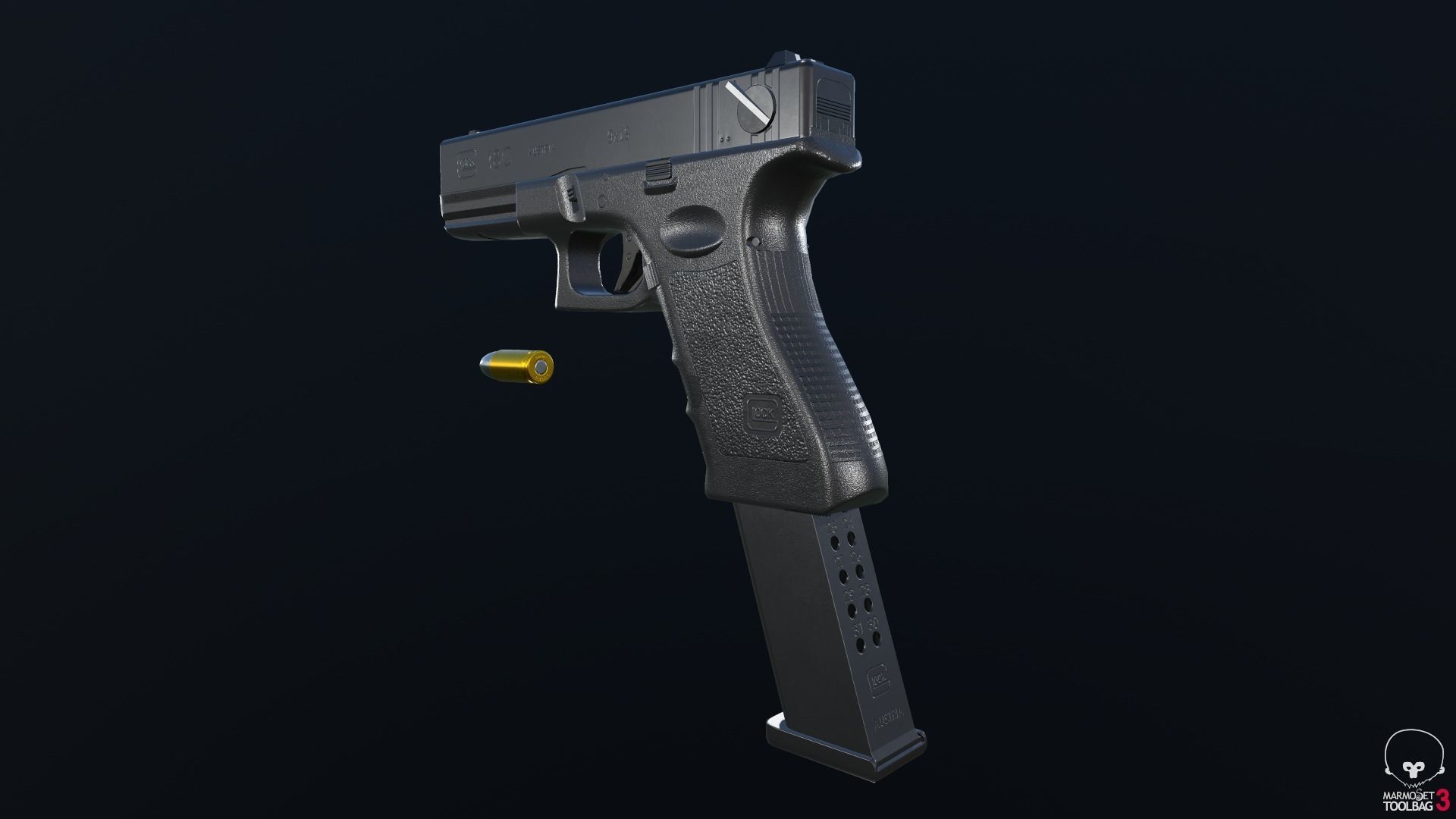 Glock 18C Low-poly 3D model_11