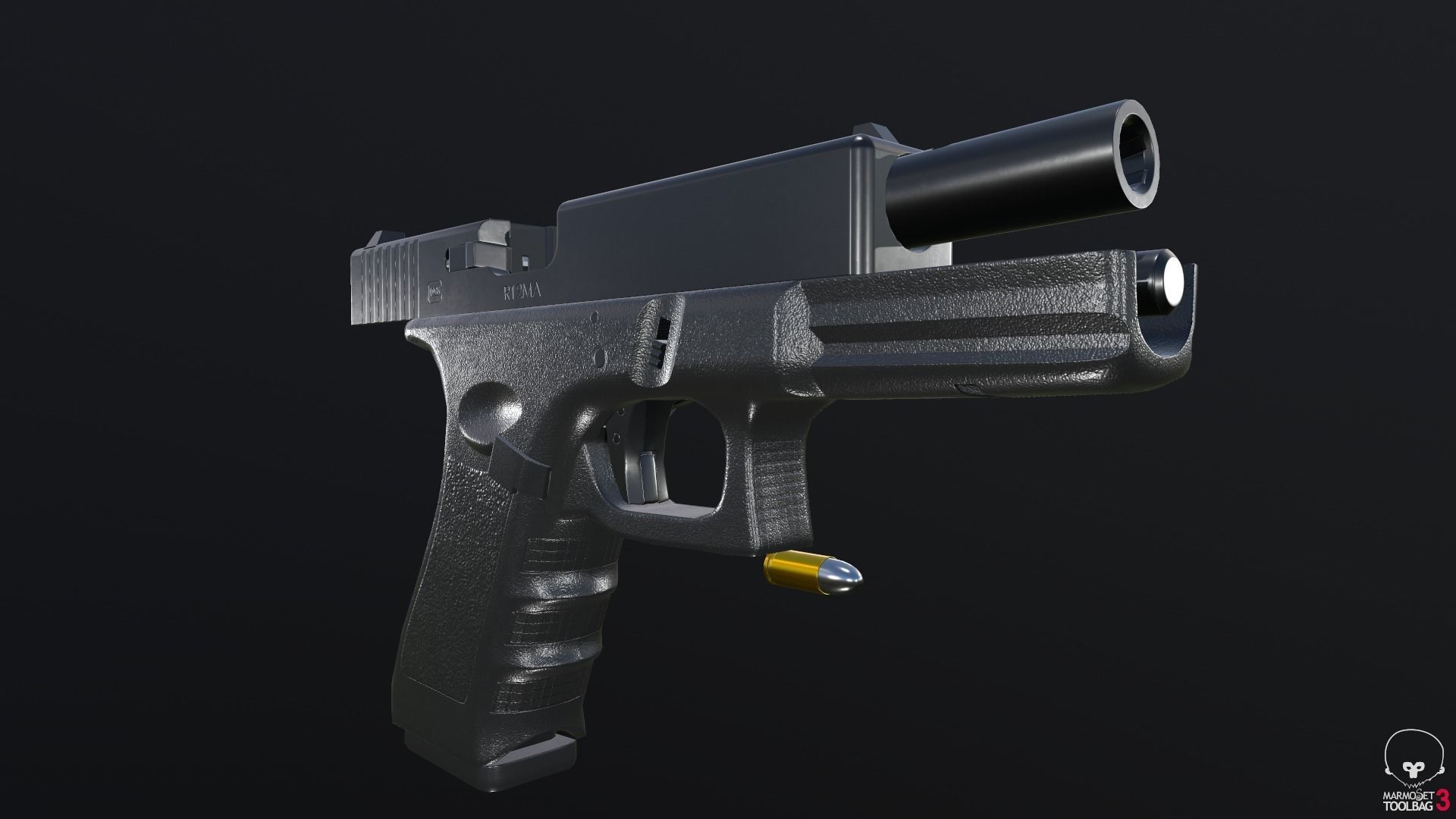 Glock 18C Low-poly 3D model_34