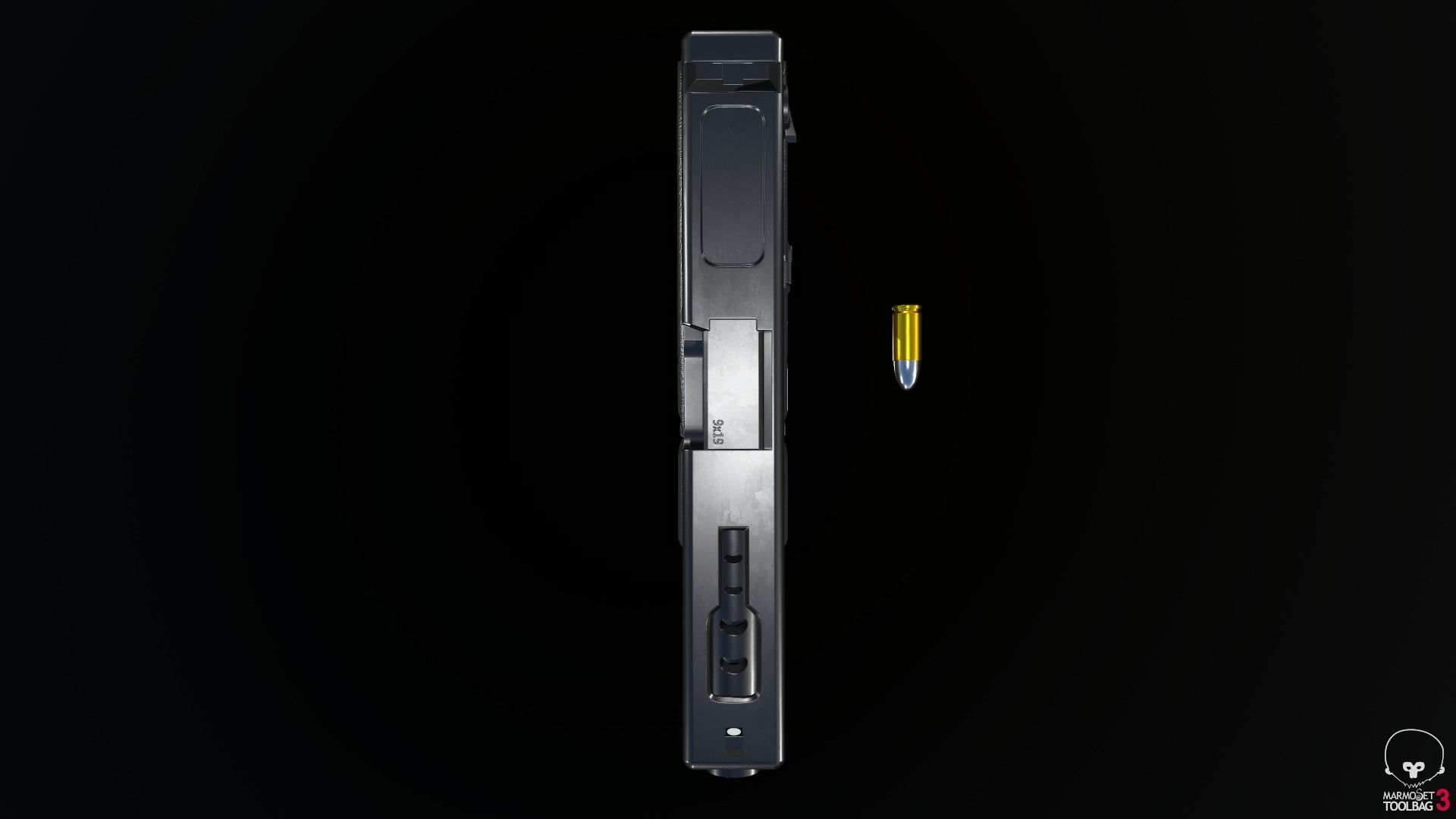 Glock 18C Low-poly 3D model_52