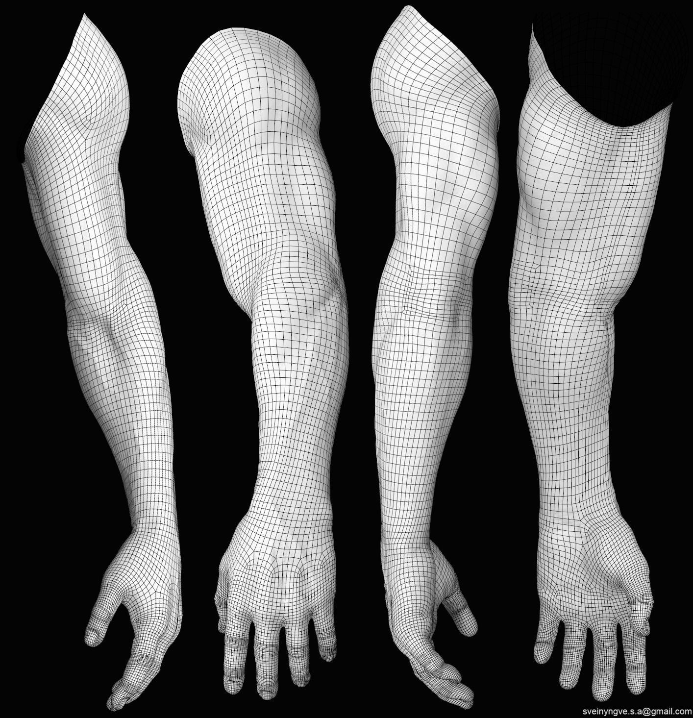 Helping Hand - FPS arm - Cinematic arm Low-poly 3D model_22