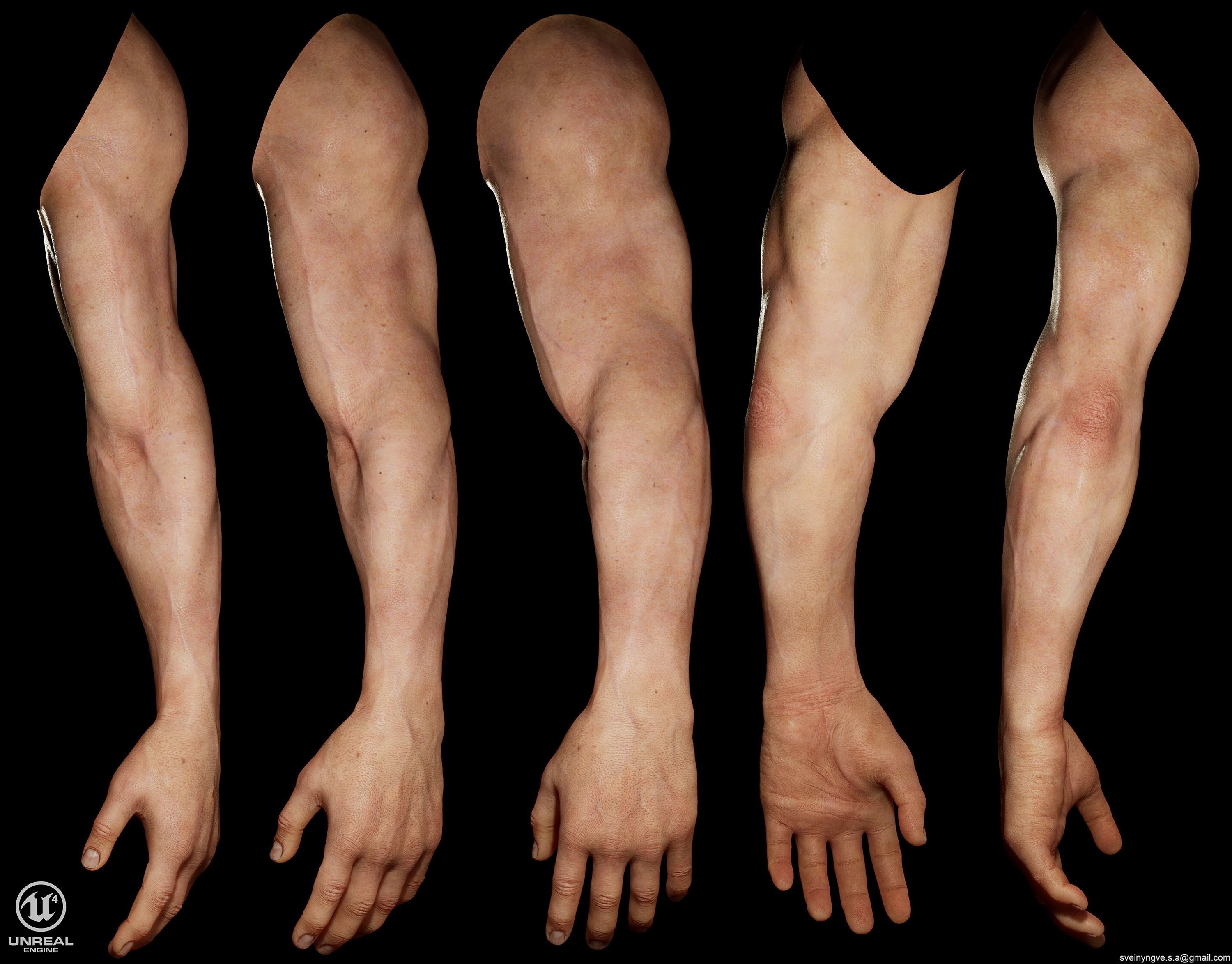 Helping Hand - FPS arm - Cinematic arm Low-poly 3D model_7