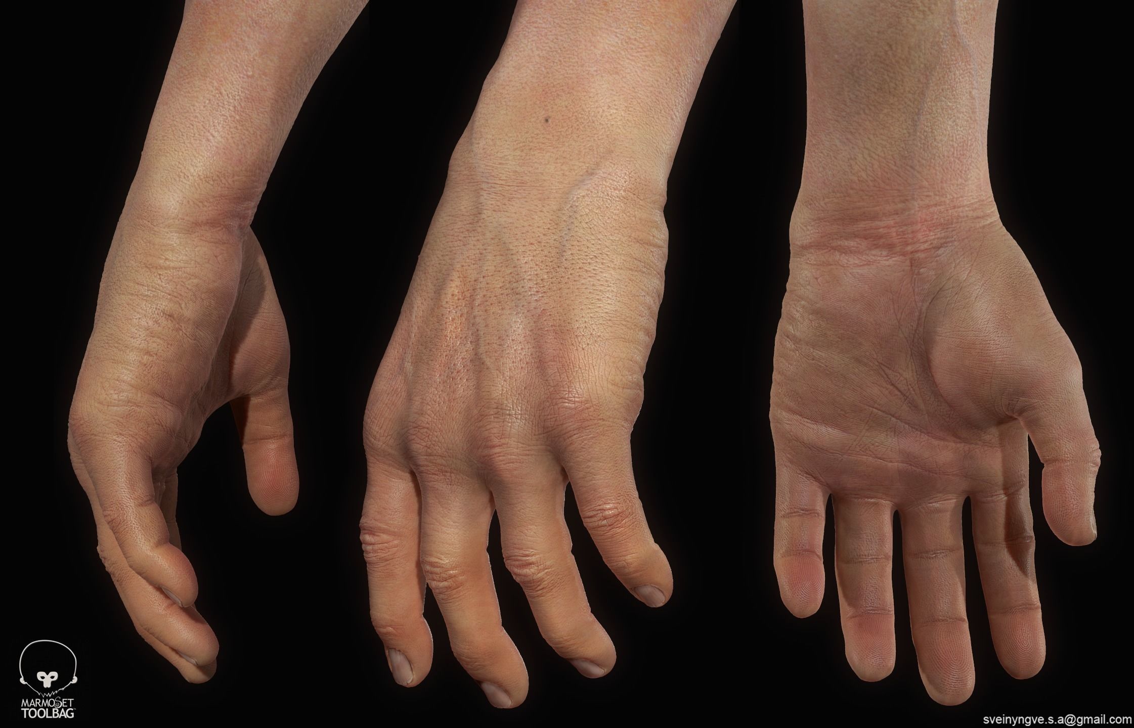 Helping Hand - FPS arm - Cinematic arm Low-poly 3D model_3