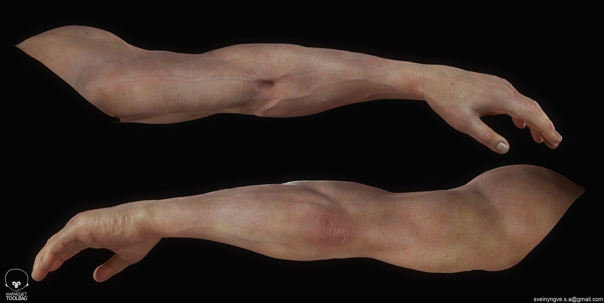 Helping Hand - FPS arm - Cinematic arm Low-poly 3D model_2