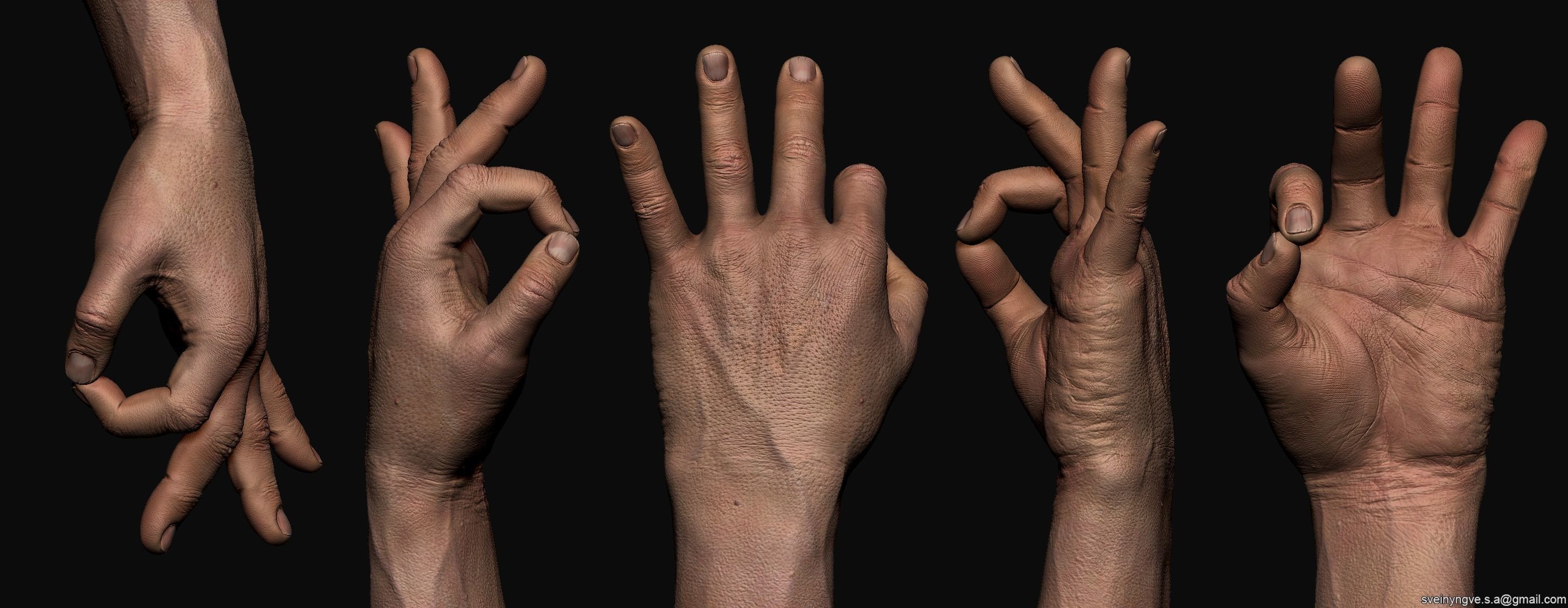 Helping Hand - FPS arm - Cinematic arm Low-poly 3D model_17