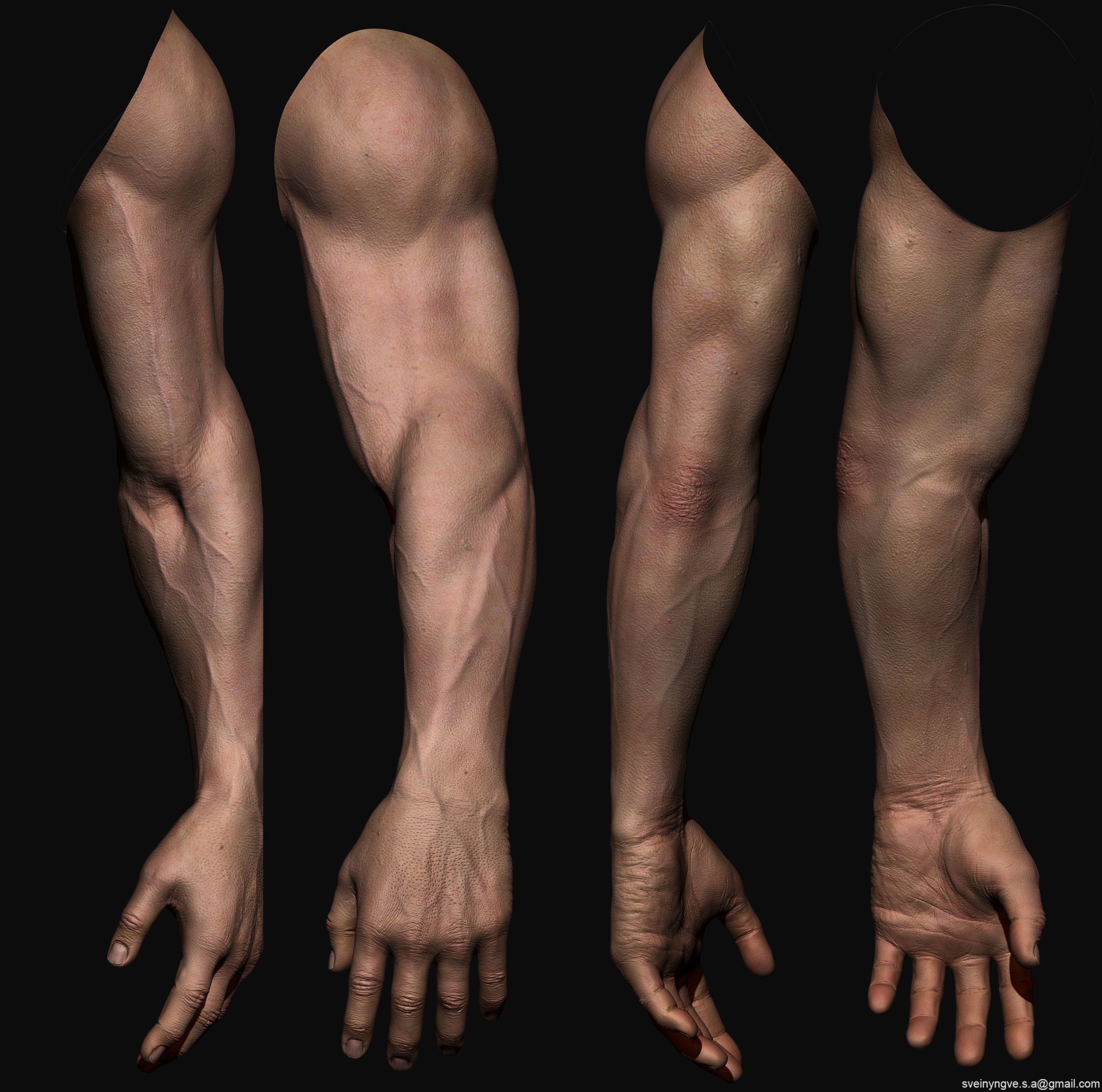 Helping Hand - FPS arm - Cinematic arm Low-poly 3D model_12