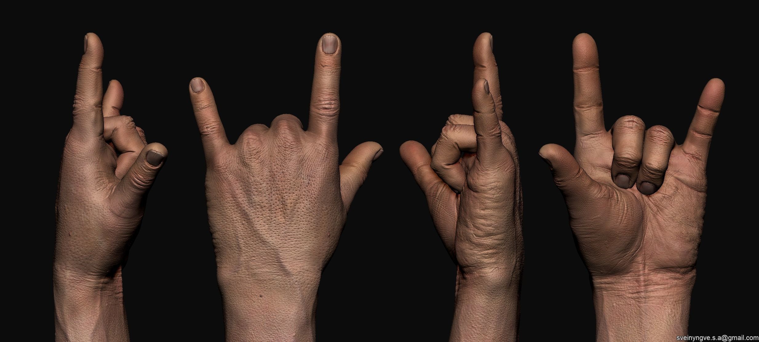 Helping Hand - FPS arm - Cinematic arm Low-poly 3D model_19