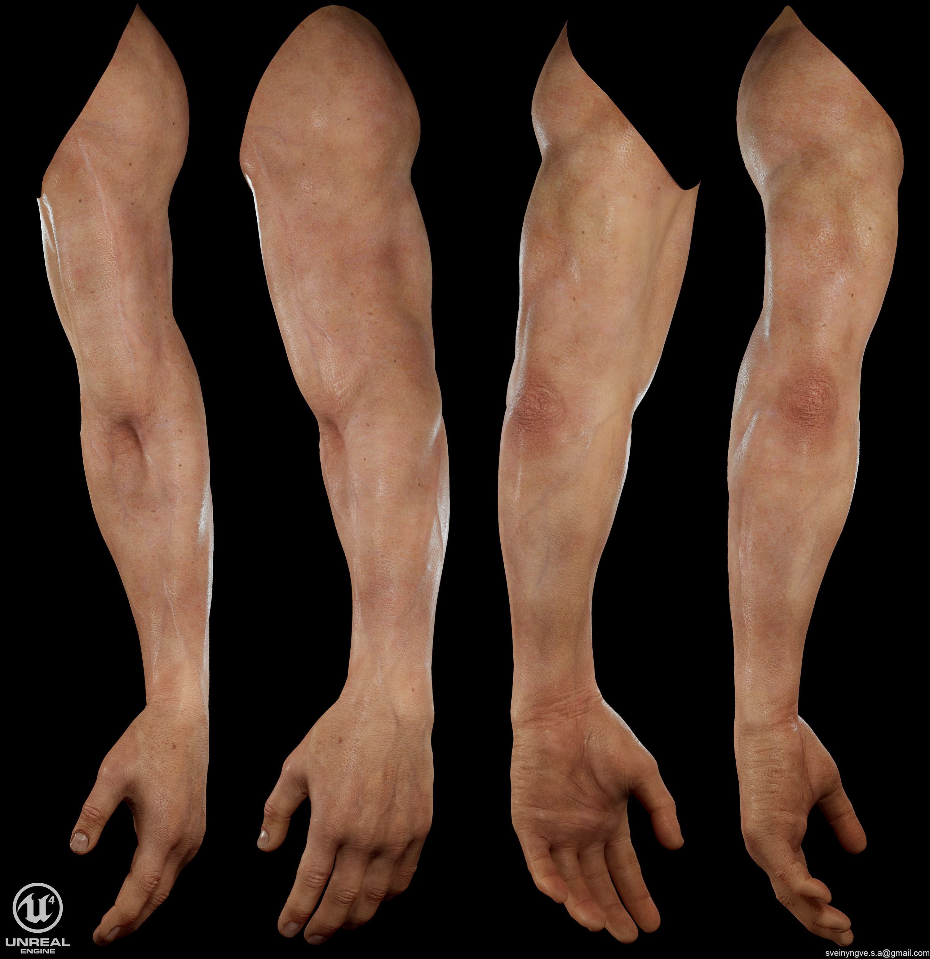 Helping Hand - FPS arm - Cinematic arm Low-poly 3D model_9