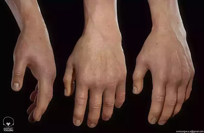 Helping Hand - FPS arm - Cinematic arm Low-poly 3D model