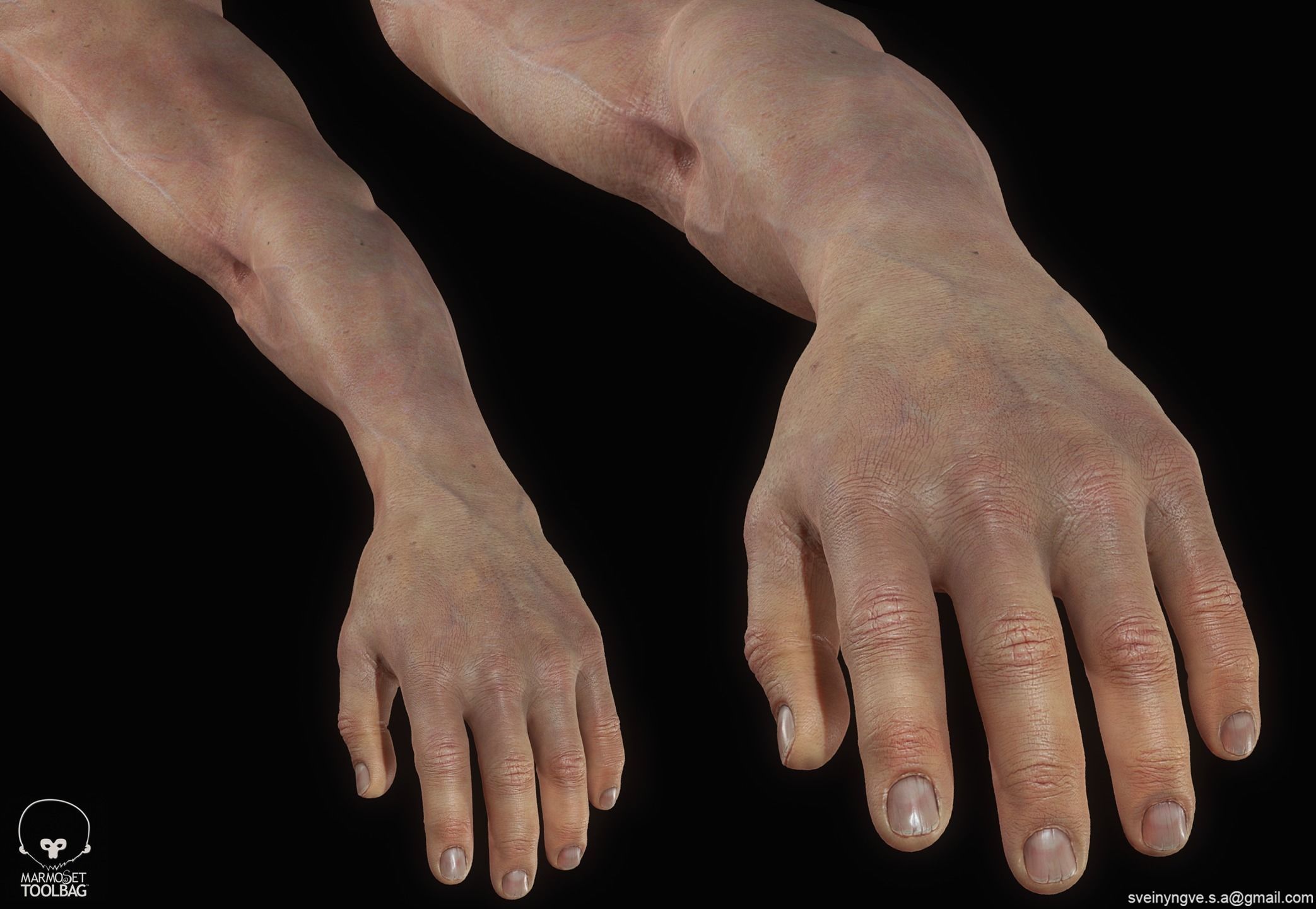Helping Hand - FPS arm - Cinematic arm Low-poly 3D model_4