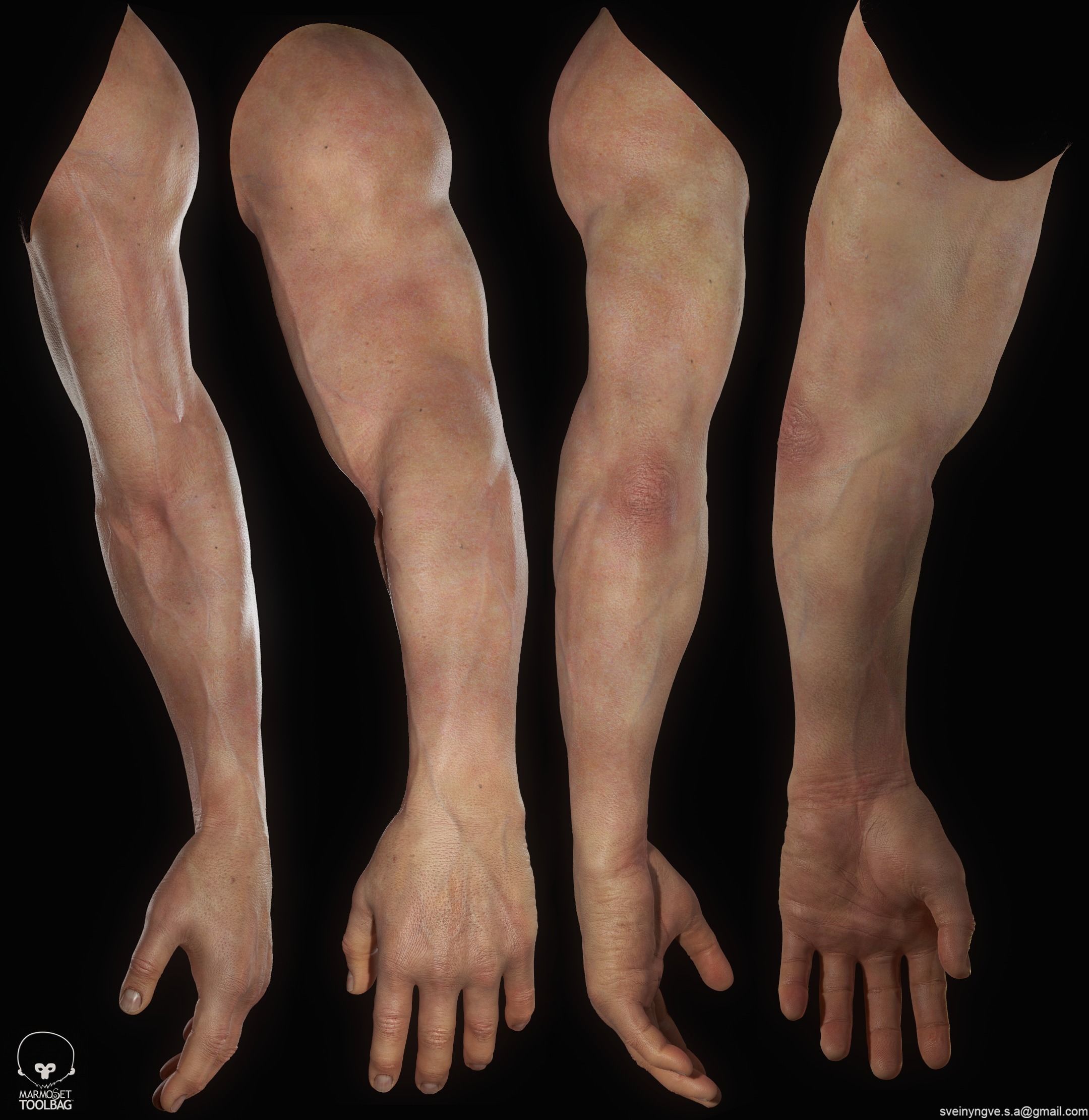 Helping Hand - FPS arm - Cinematic arm Low-poly 3D model_1