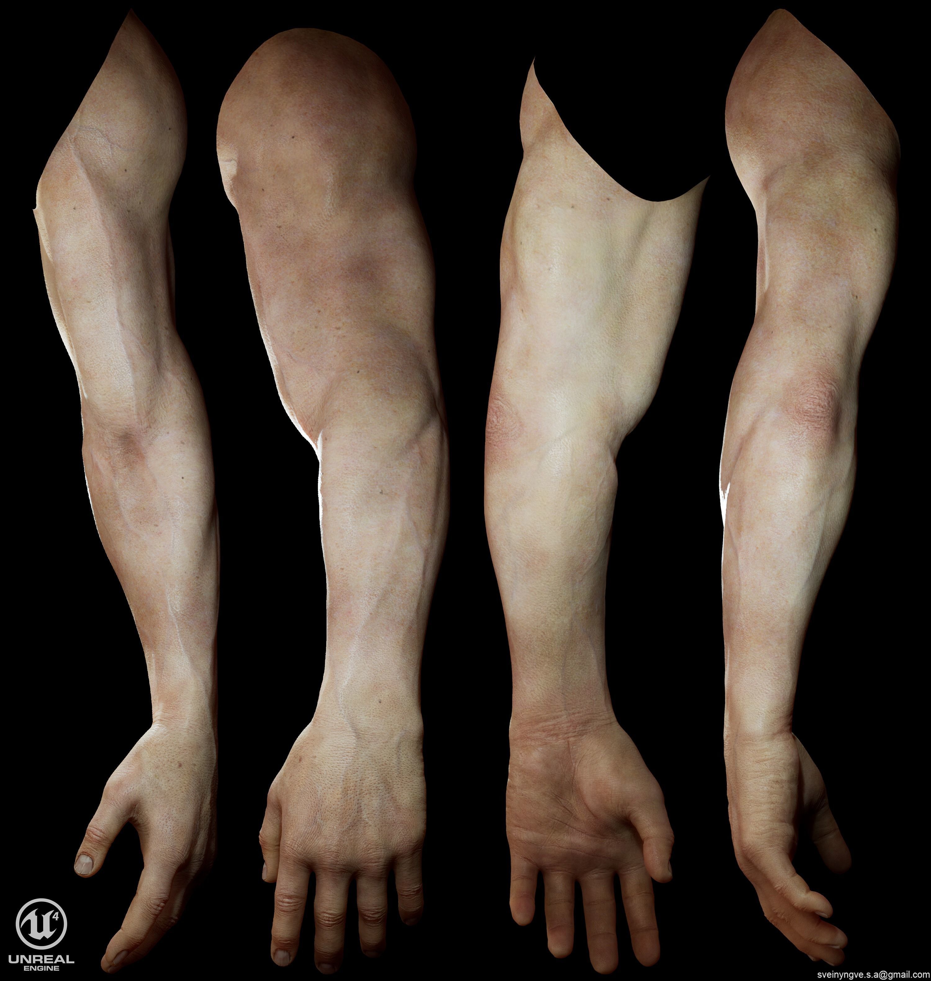 Helping Hand - FPS arm - Cinematic arm Low-poly 3D model_10
