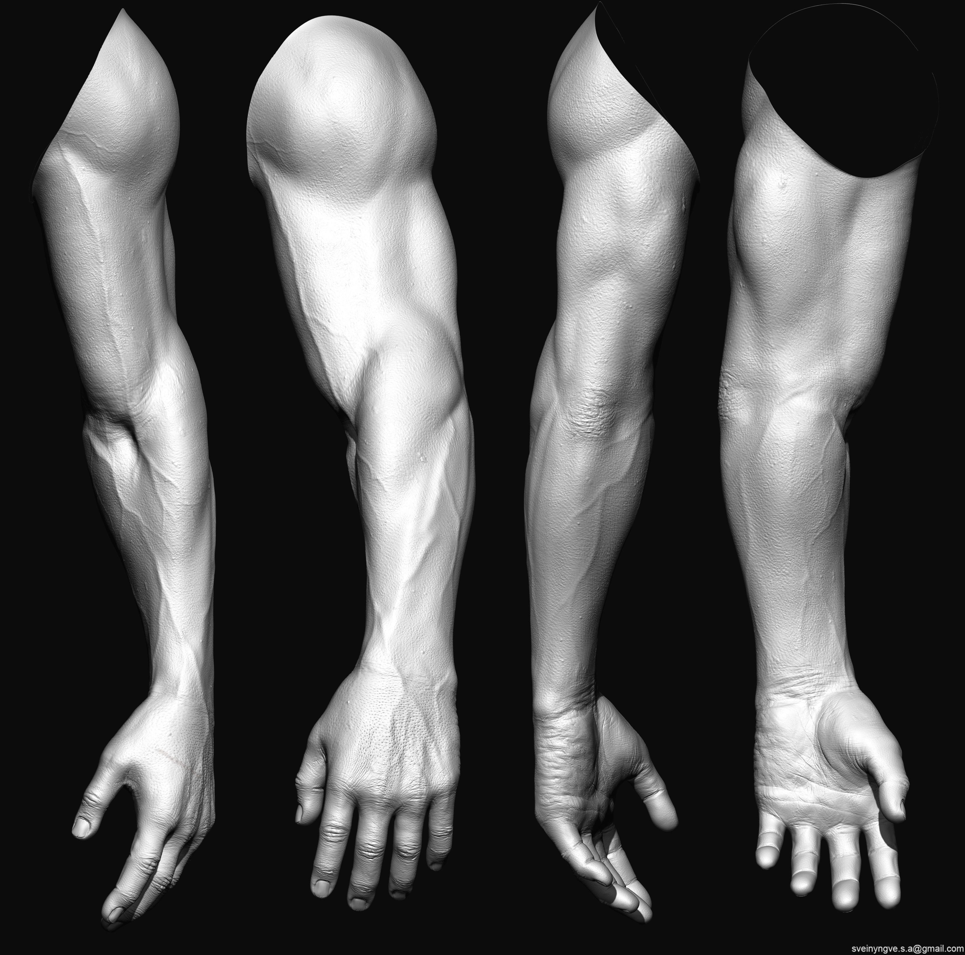Helping Hand - FPS arm - Cinematic arm Low-poly 3D model_20