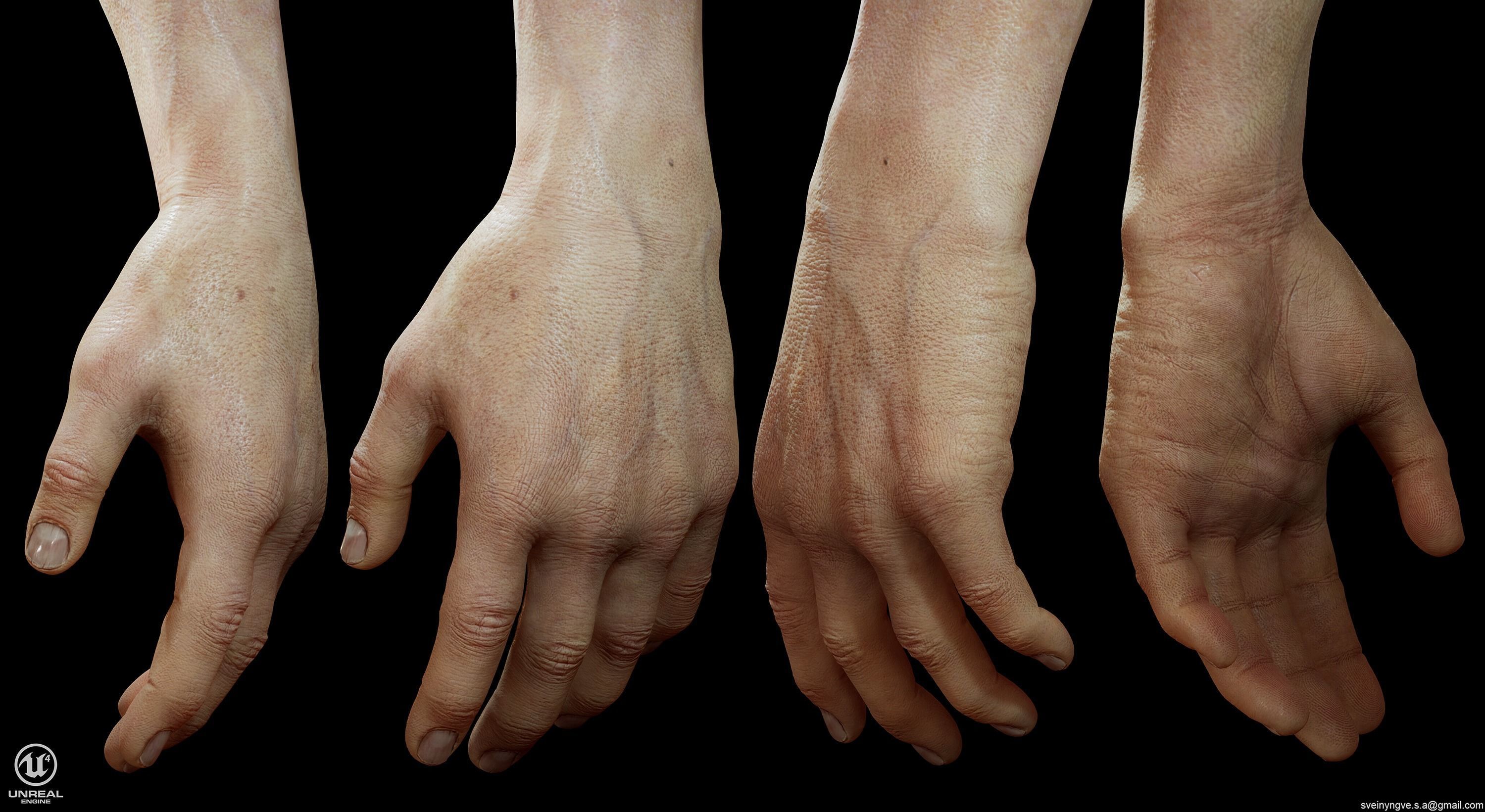 Helping Hand - FPS arm - Cinematic arm Low-poly 3D model_11