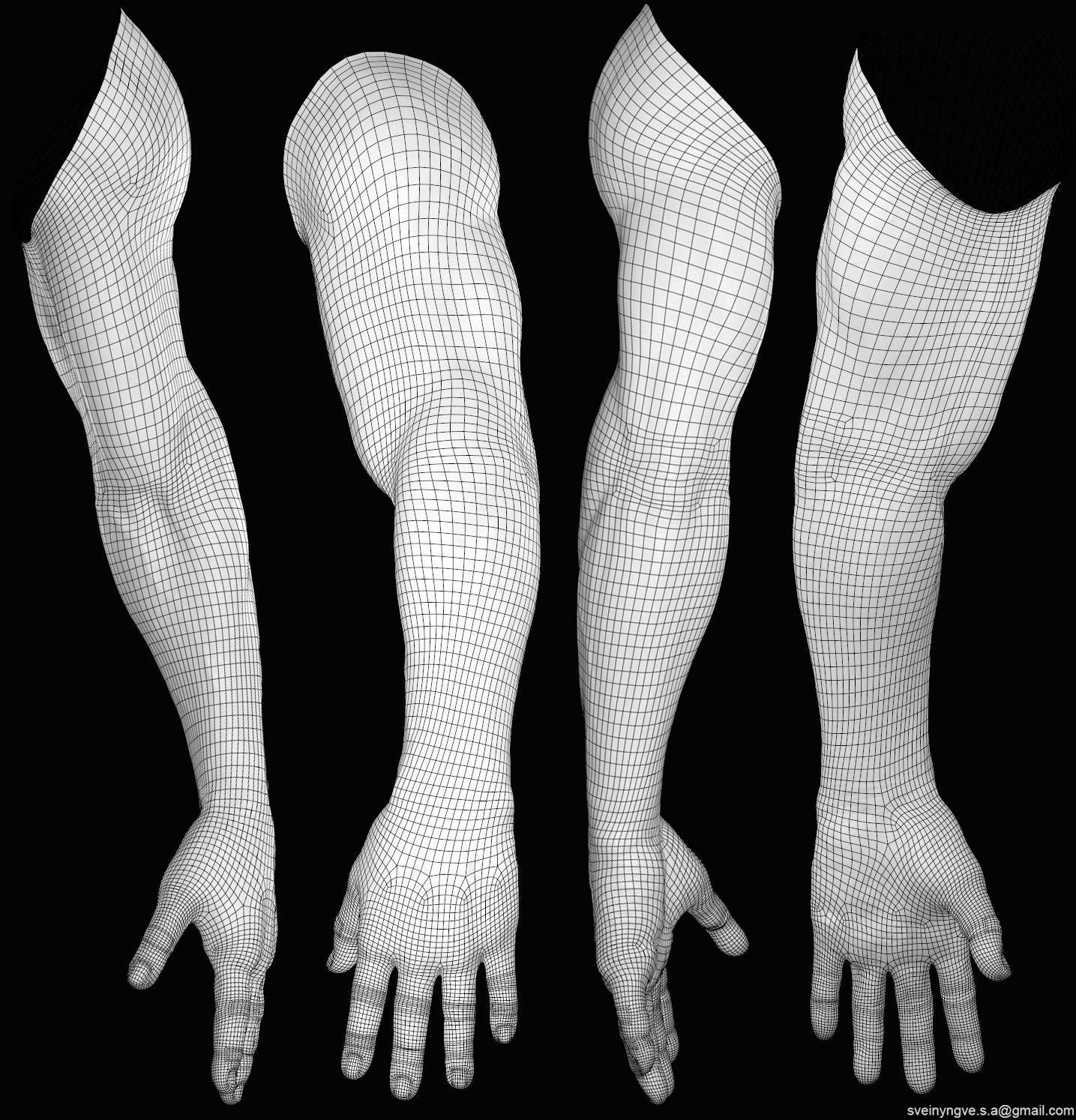 Helping Hand - FPS arm - Cinematic arm Low-poly 3D model_21
