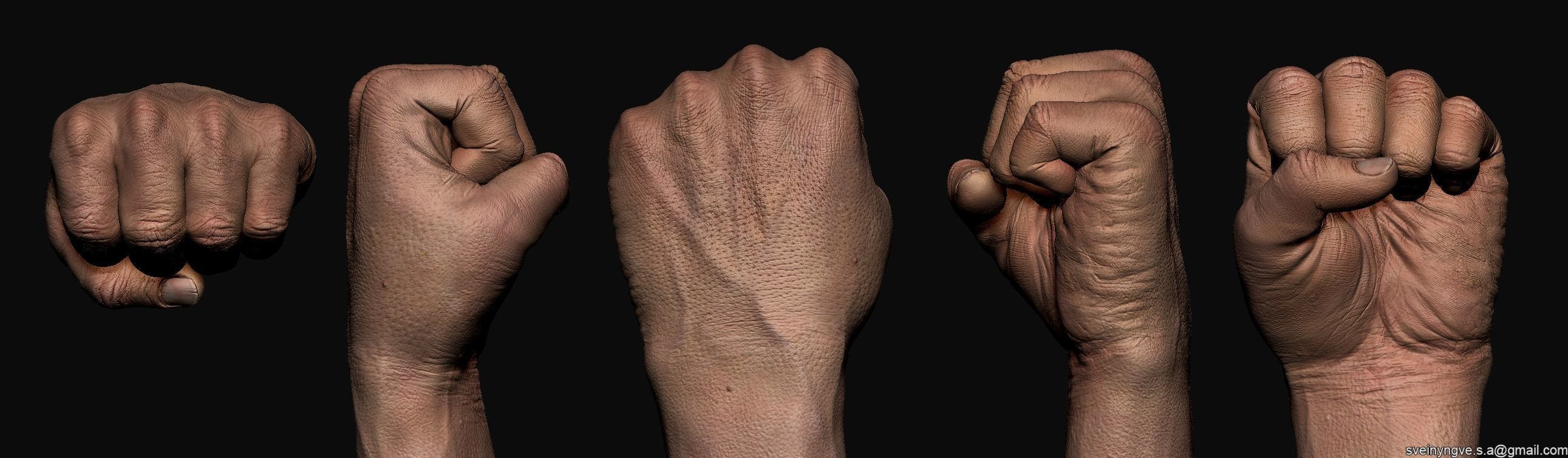 Helping Hand - FPS arm - Cinematic arm Low-poly 3D model_15