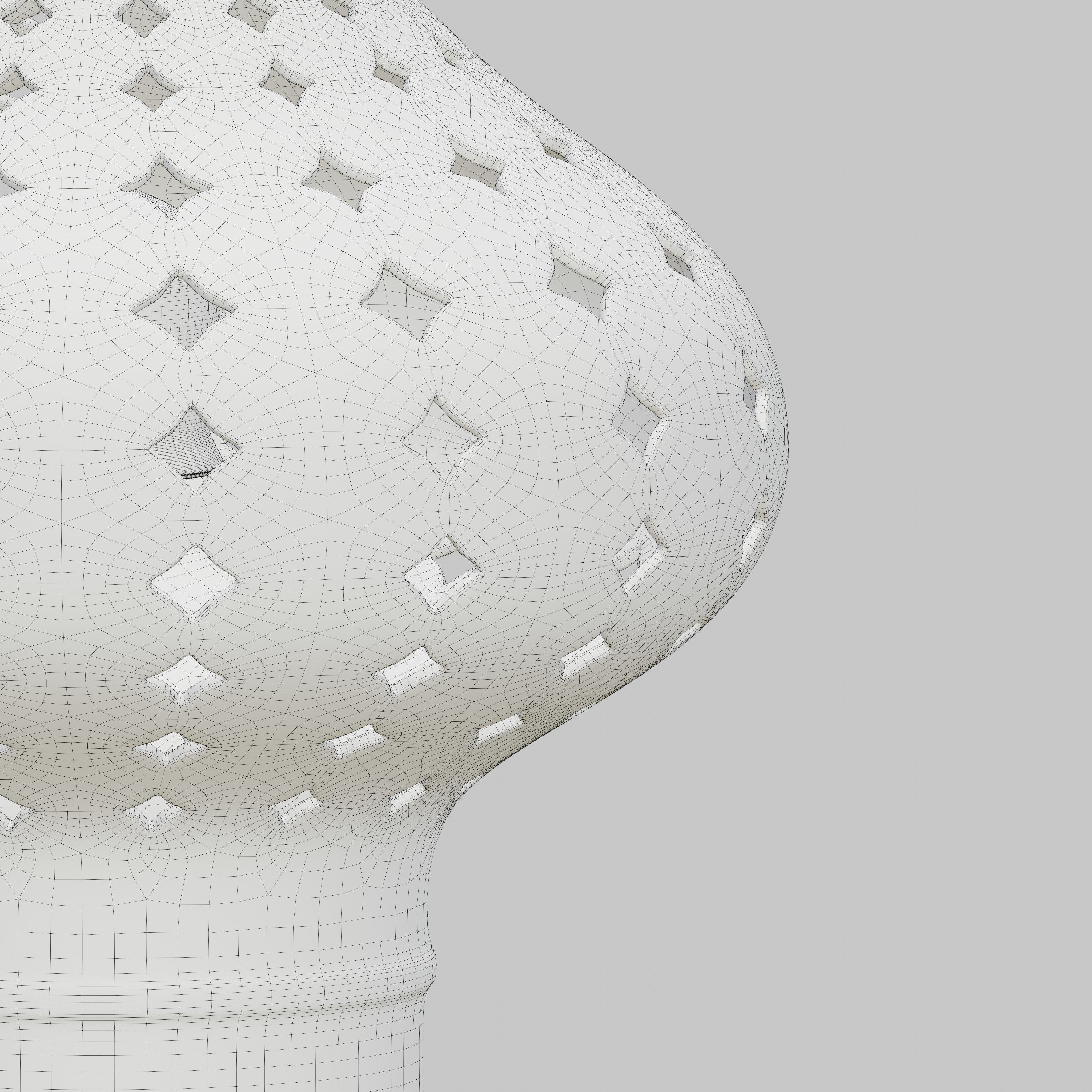 Arabian hanging bronze lantern 3D model_6