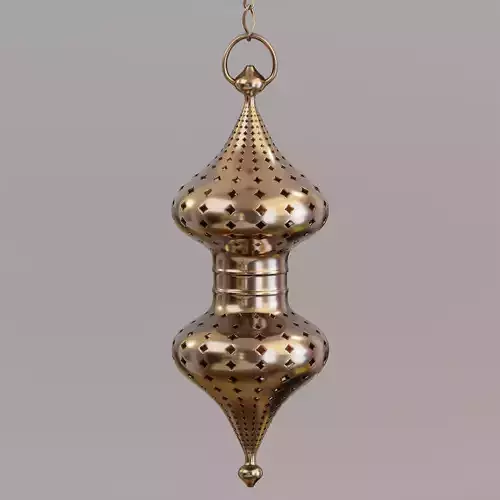 Arabian hanging bronze lantern