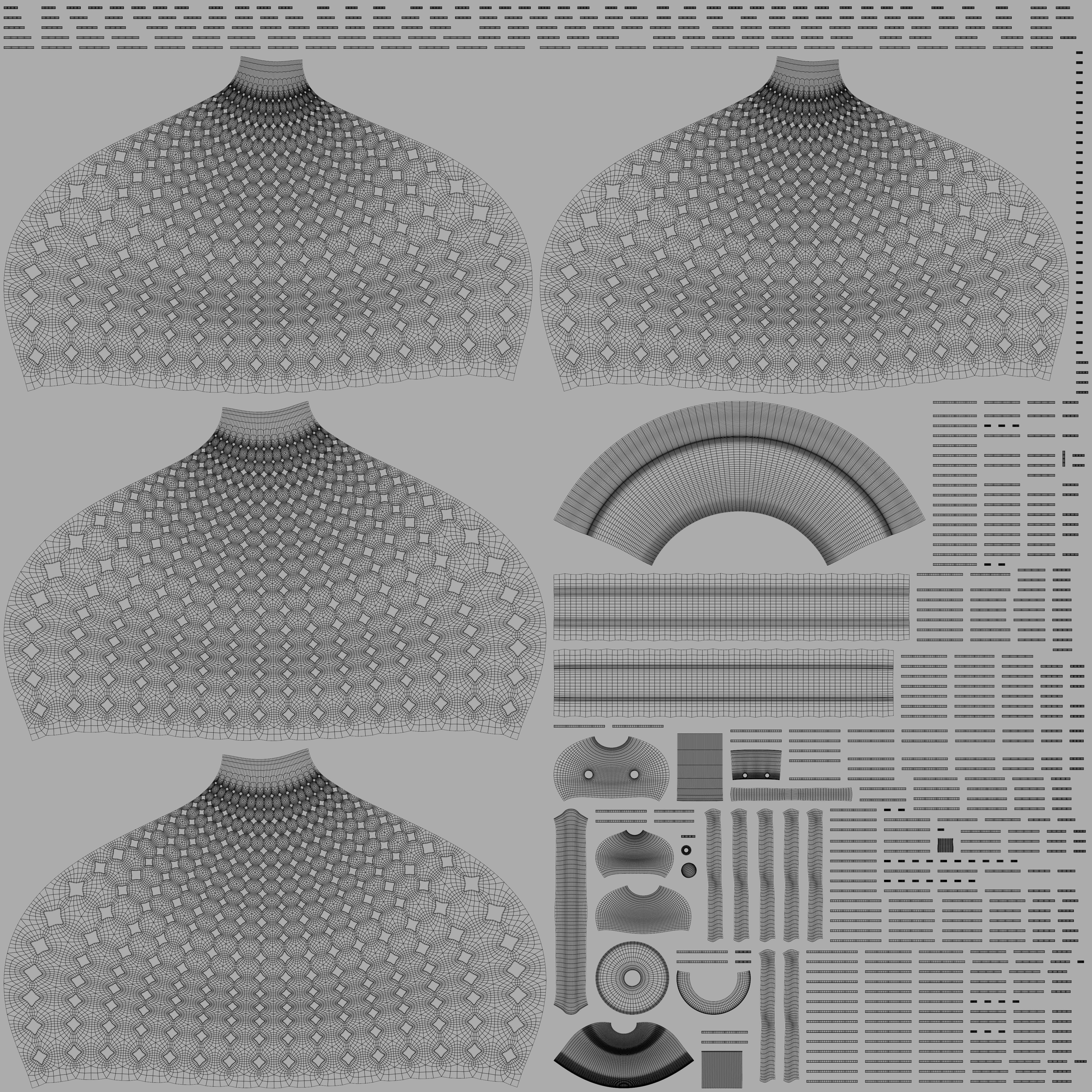 Arabian hanging bronze lantern 3D model_10