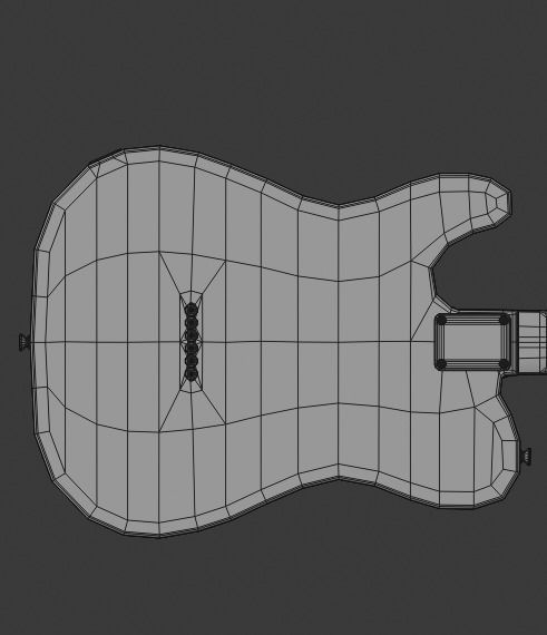 Electric Guitar Telecaster 3D model_12