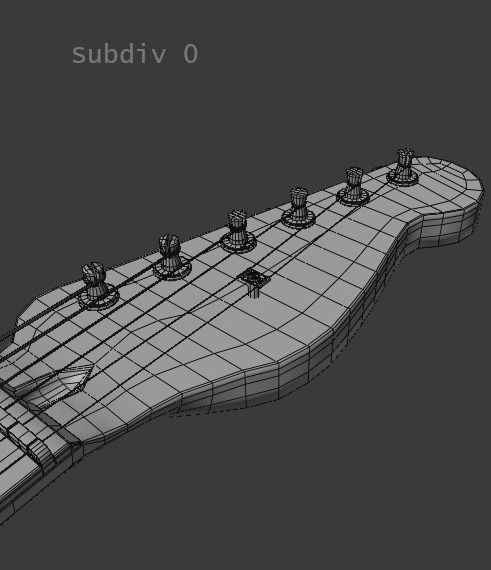 Electric Guitar Telecaster 3D model_23