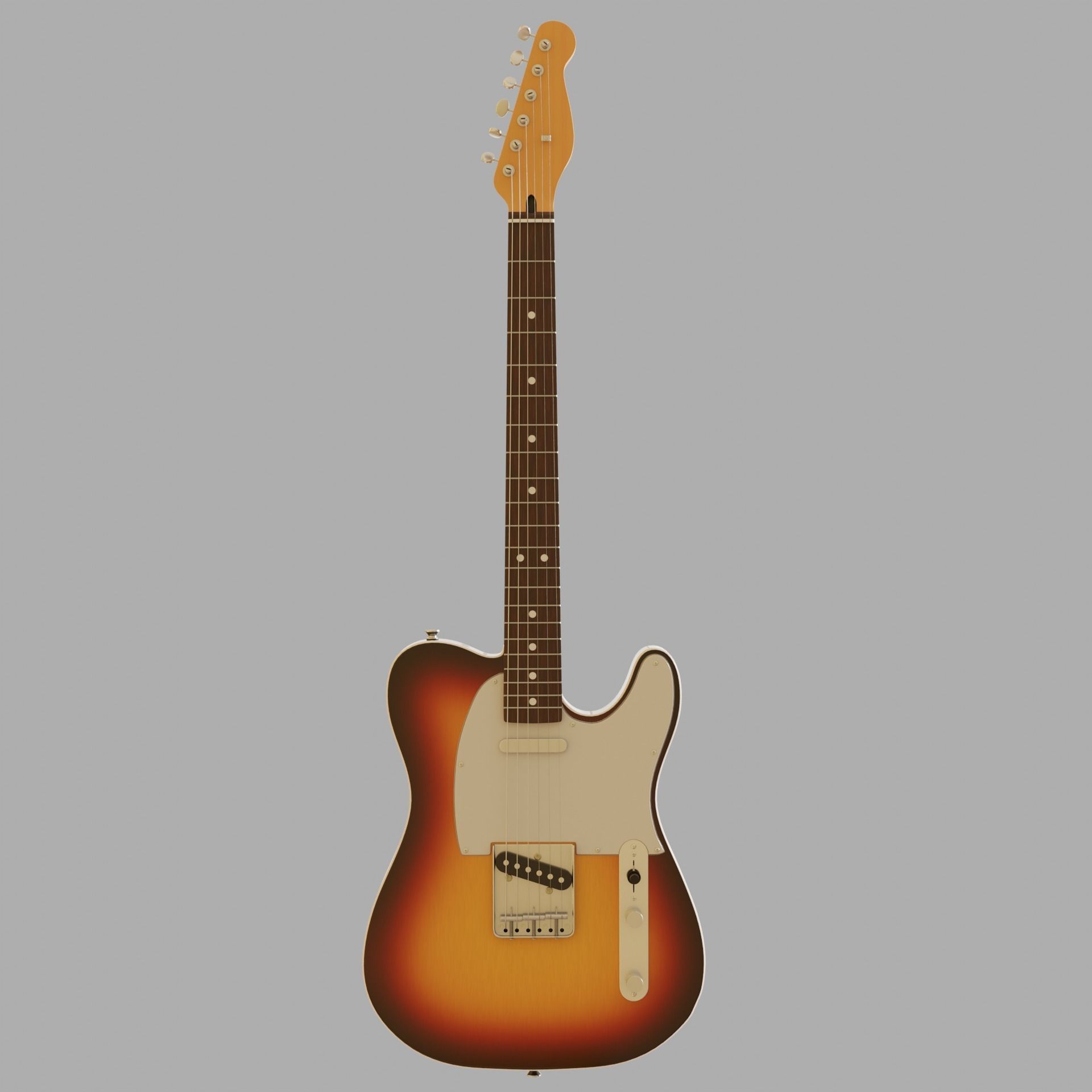 Electric Guitar Telecaster 3D model_7