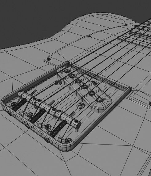 Electric Guitar Telecaster 3D model_19