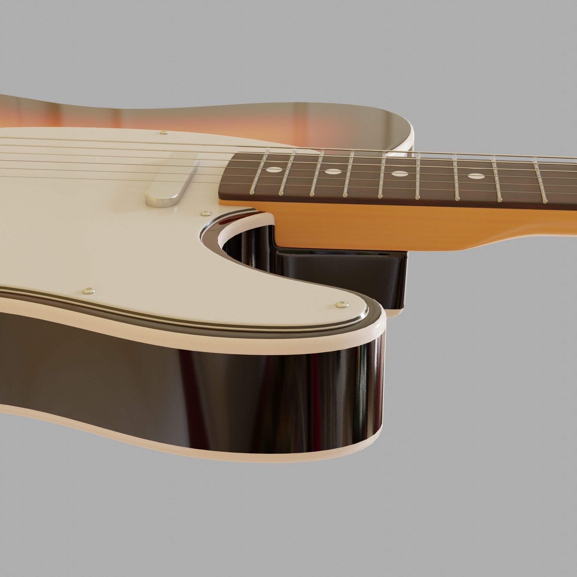 Electric Guitar Telecaster 3D model_3