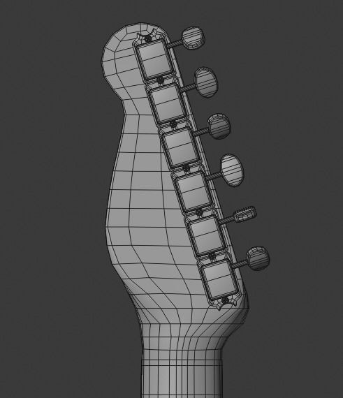 Electric Guitar Telecaster 3D model_18
