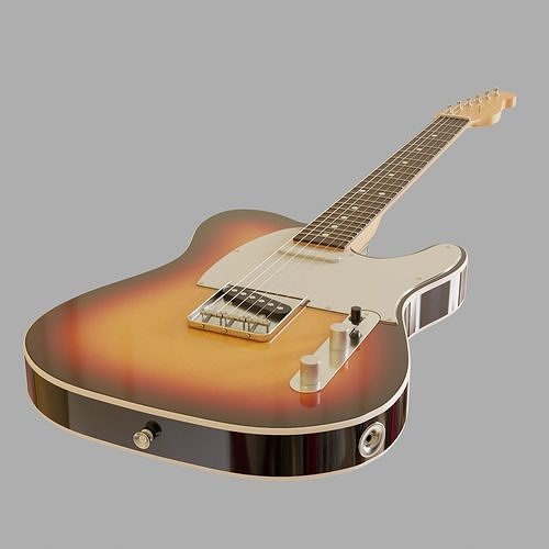 Electric Guitar Telecaster 3D model Electric Guitar Telecaster 3D model