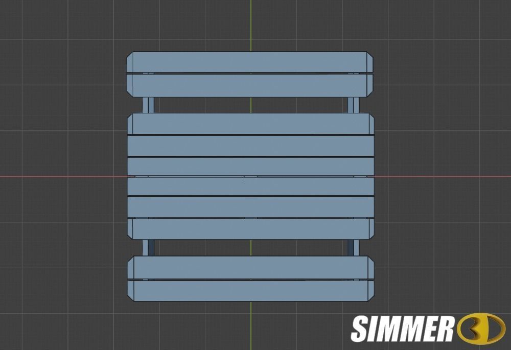 Weathered Wooden Picnic Table Low-poly 3D model_4