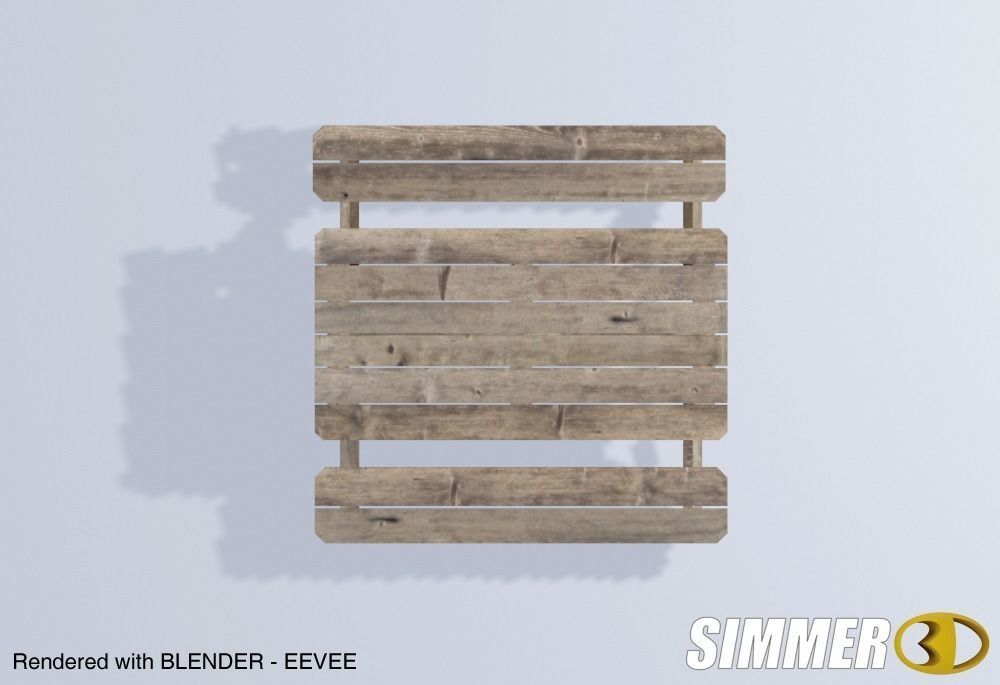 Weathered Wooden Picnic Table Low-poly 3D model_7