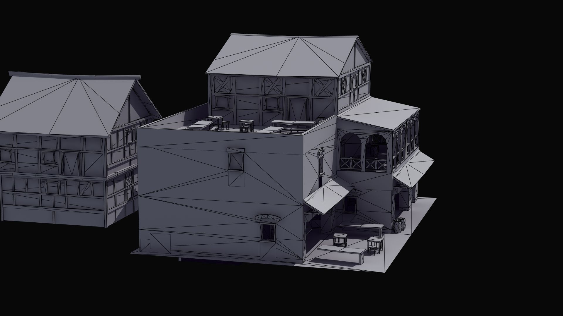 Roman Building Set 02 3D Model Collection_45