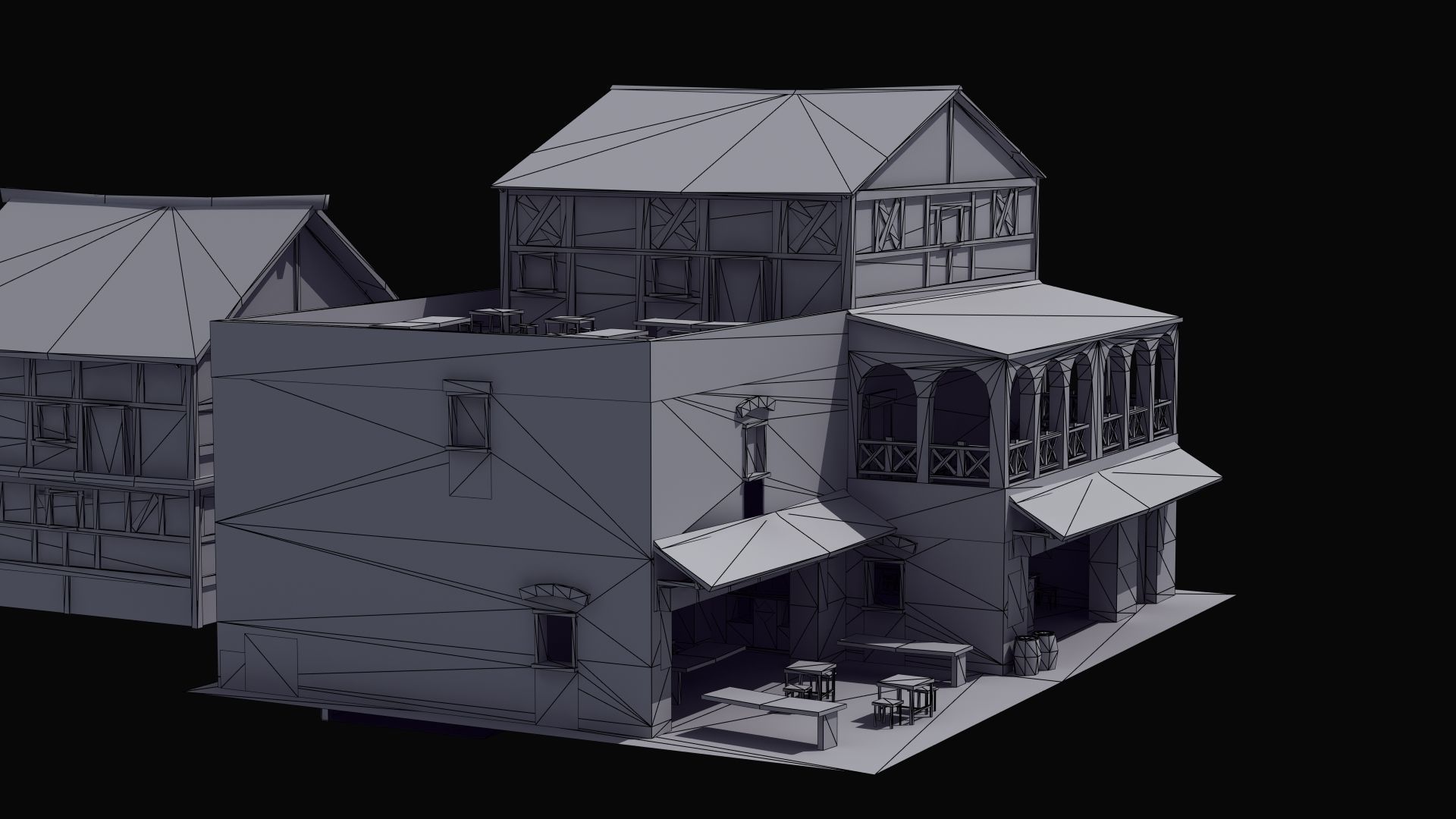 Roman Building Set 02 3D Model Collection_47