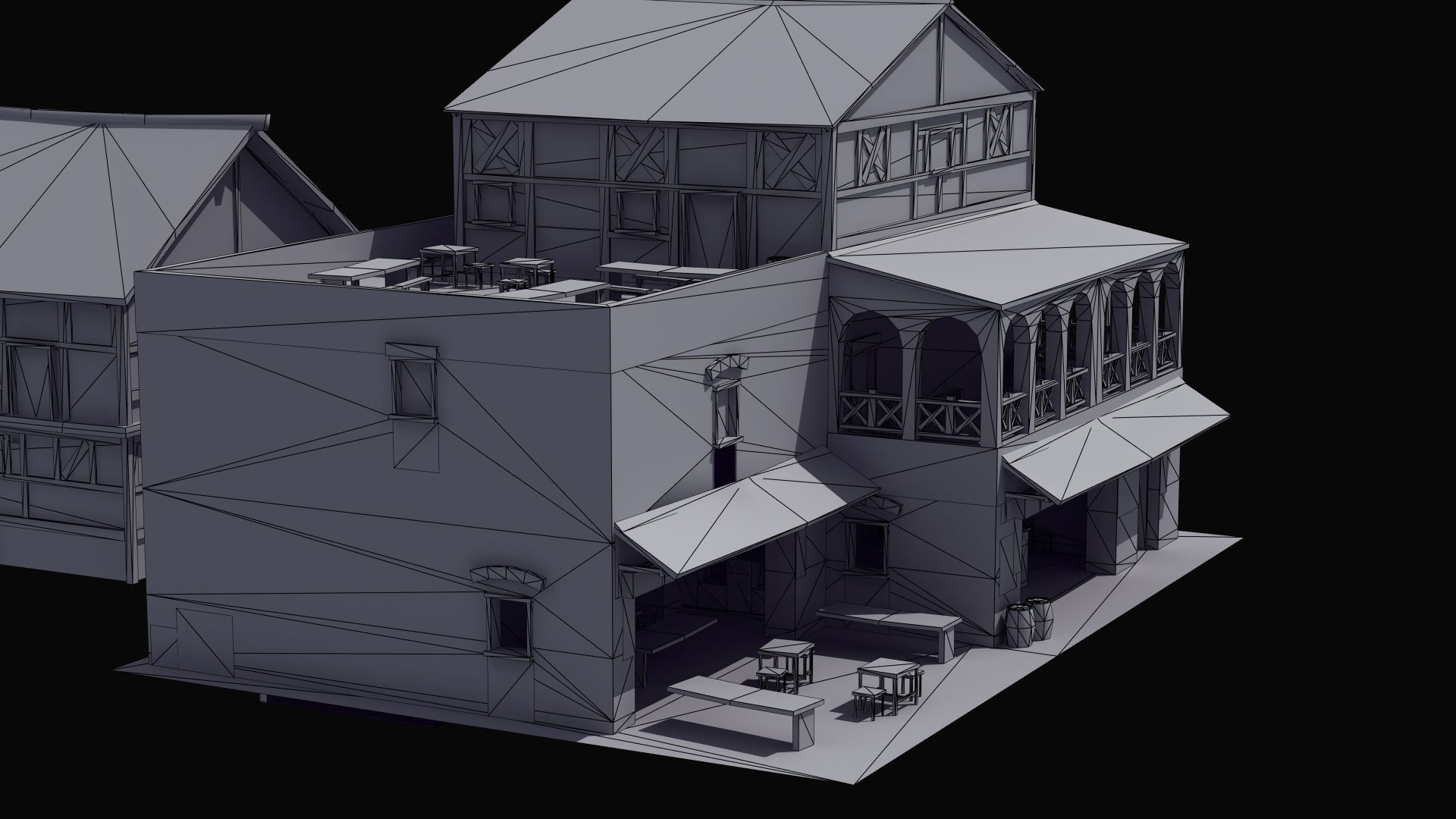 Roman Building Set 02 3D Model Collection_44