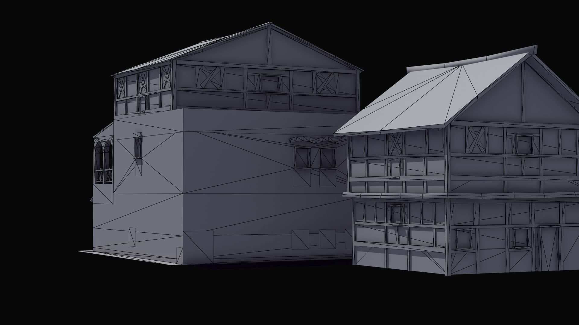 Roman Building Set 02 3D Model Collection_41