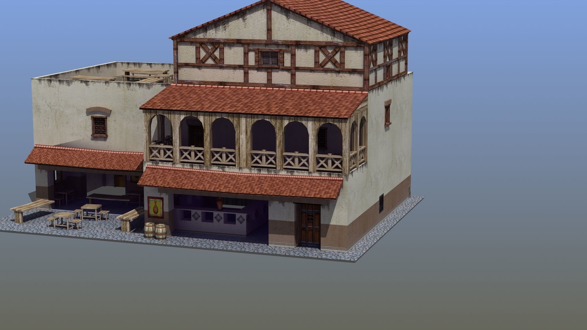 Roman Building Set 02 3D Model Collection_20