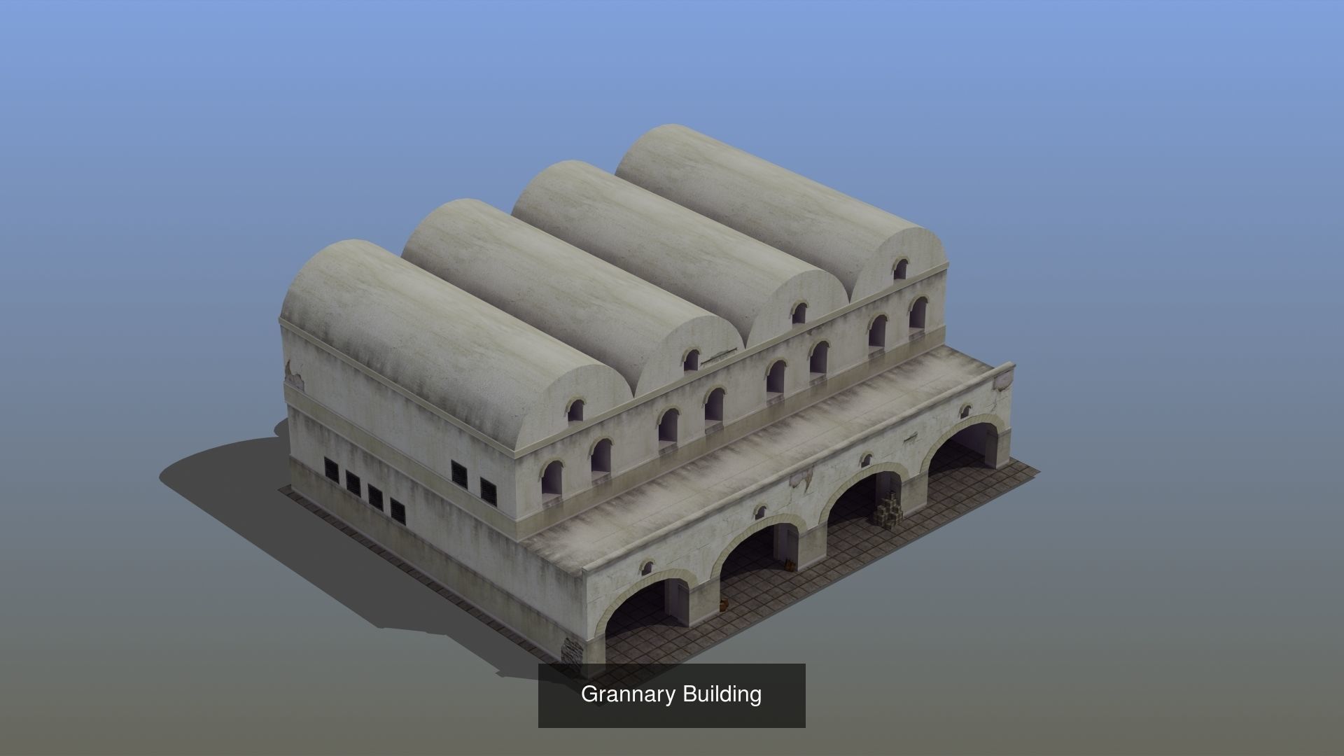 Roman Building Set 02 3D Model Collection_4