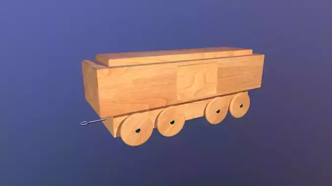 Wooden Toy Train - Cargo Wagon