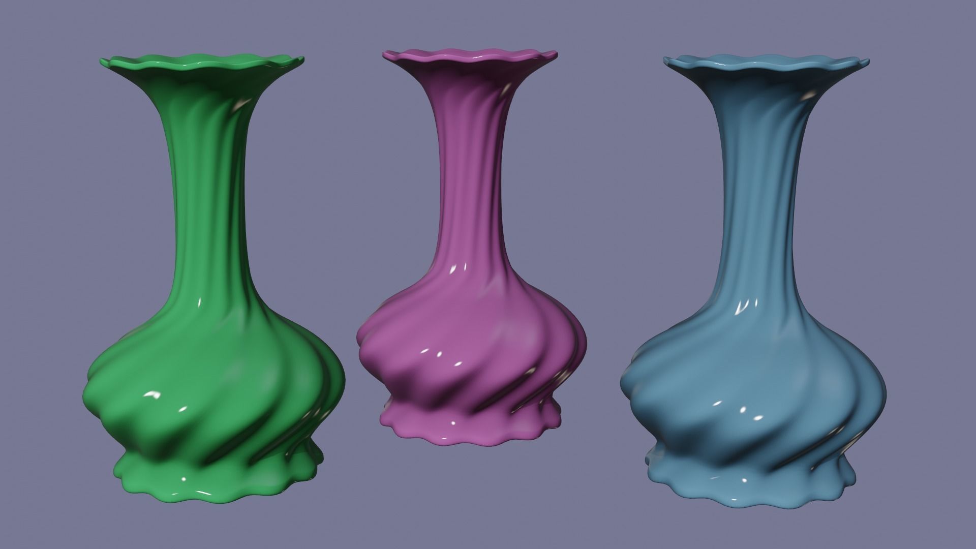 Flower Vase 3D model_3