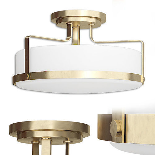 Denice 3-Light Semi Flush Mount 3D model